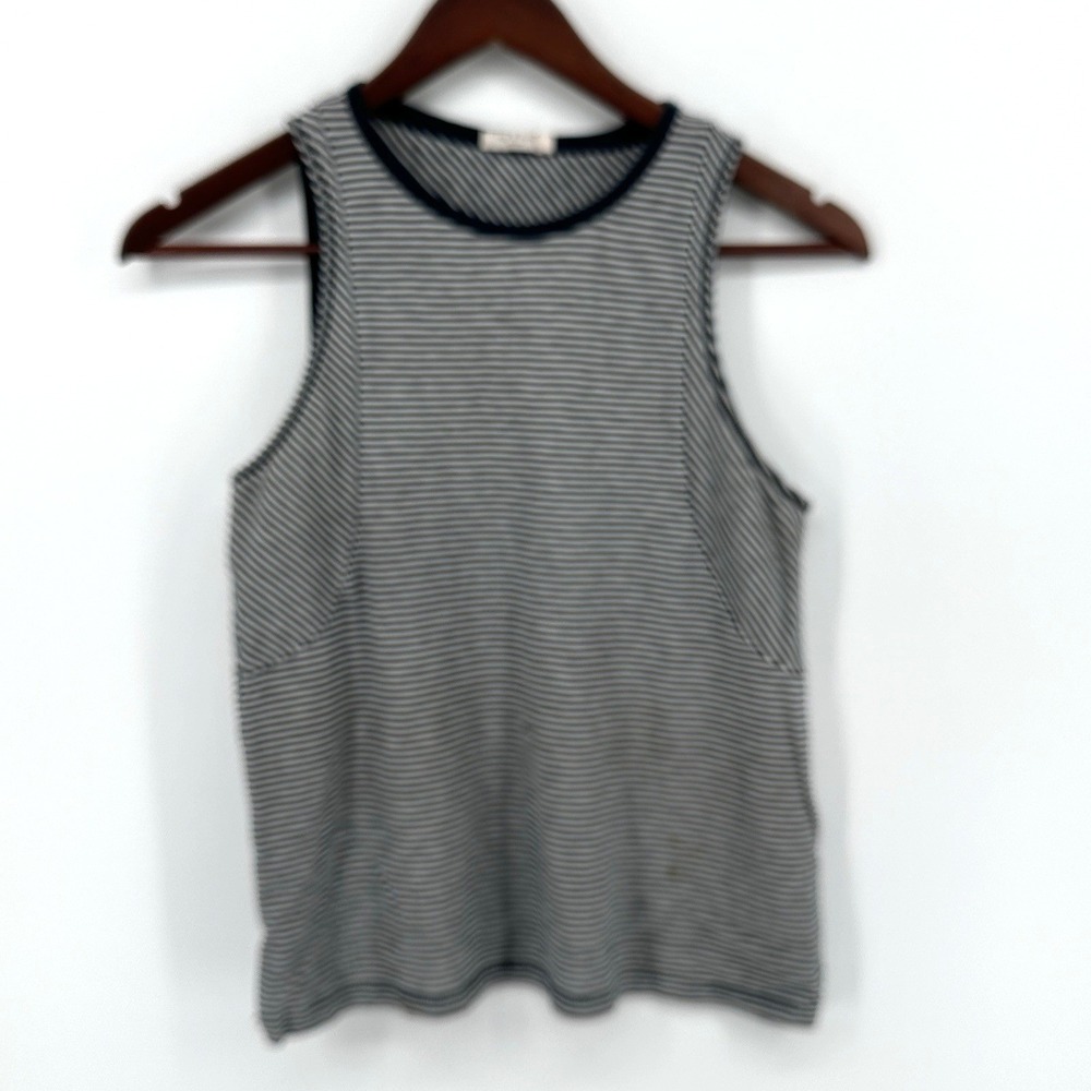 Rag & Bone Tank Top Womens Small Striped Black White Sleeveless Scoop Neck